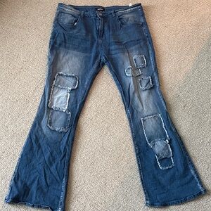 Stylish Blue Flare Jeans